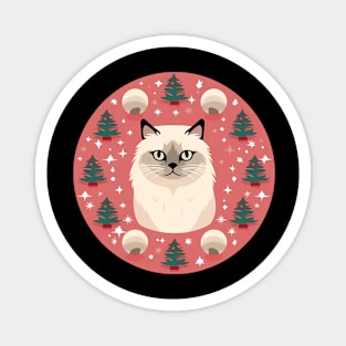 Birman Cat Xmas Ornament, Love Cats Magnet